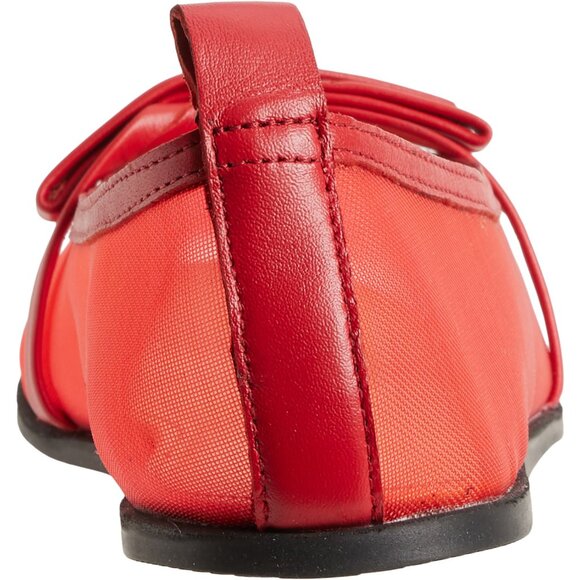 Free People Bow Mania  Leather Flats Ballet Shoes in Red NIB NEW Sz 9 $98 MSRP - Picture 8 of 10